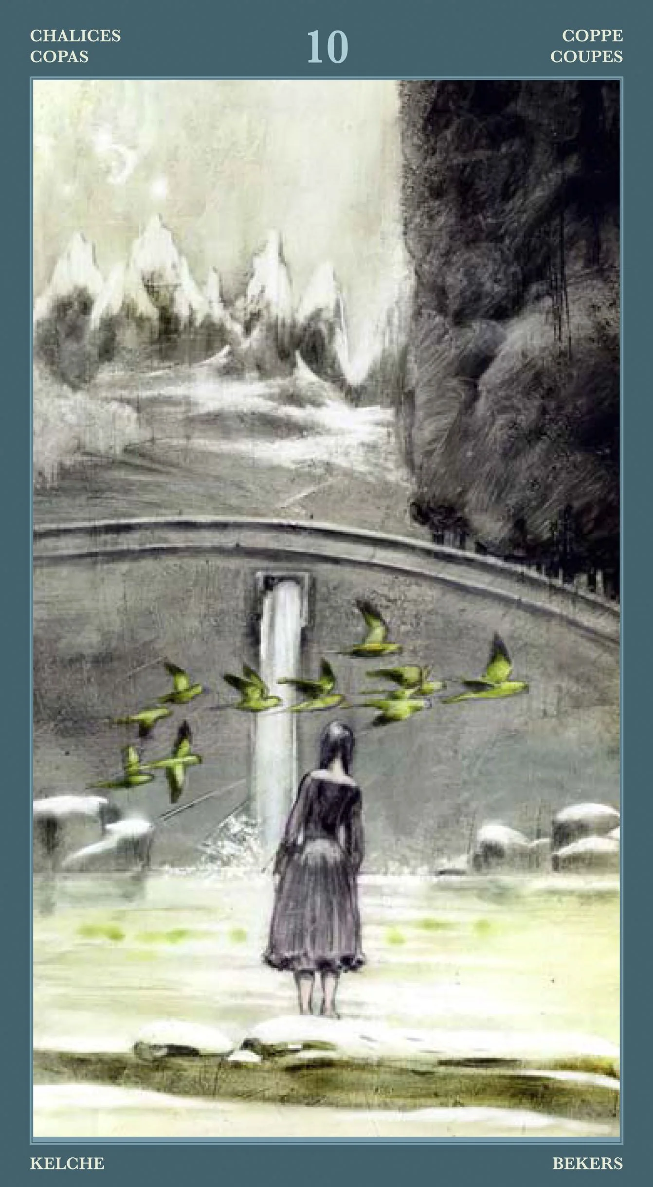 Ten of Cups card from the Fairy Lights Tarot deck