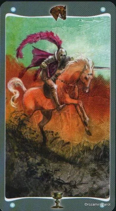 Knight of Cups card from the Fairy Lights Tarot deck