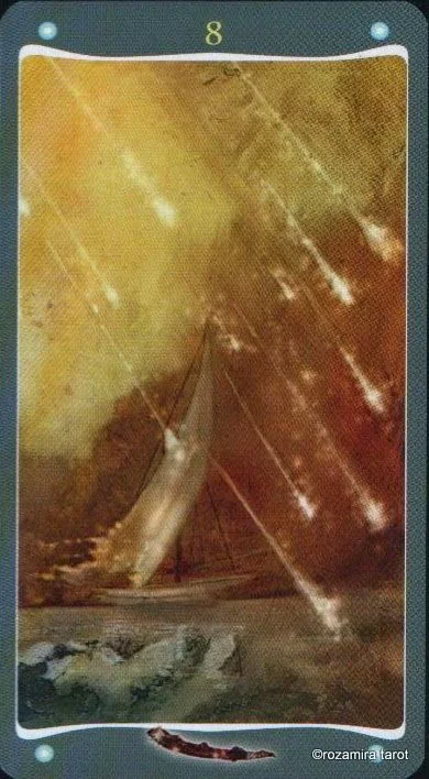 Eight of Wands card from the Fairy Lights Tarot deck