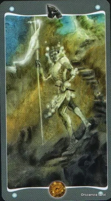 Page of Pentacles card from the Fairy Lights Tarot deck