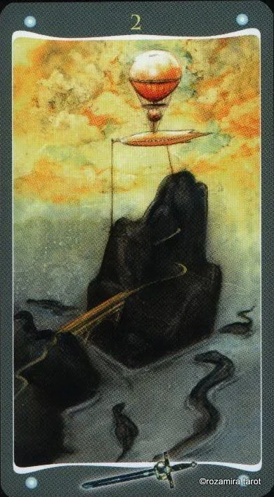 Two of Swords card from the Fairy Lights Tarot deck