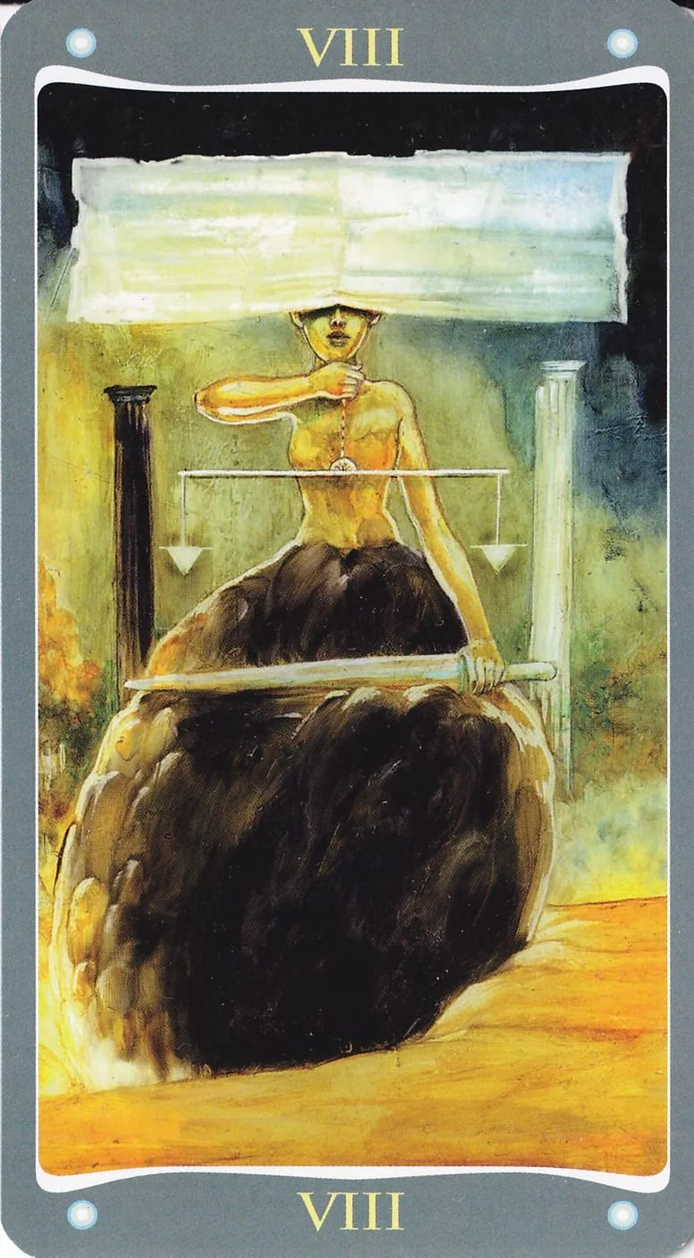 Justice card from the Fairy Lights Tarot deck