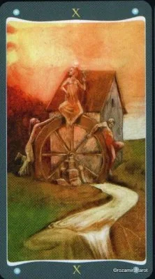 Wheel of Fortune card from the Fairy Lights Tarot deck