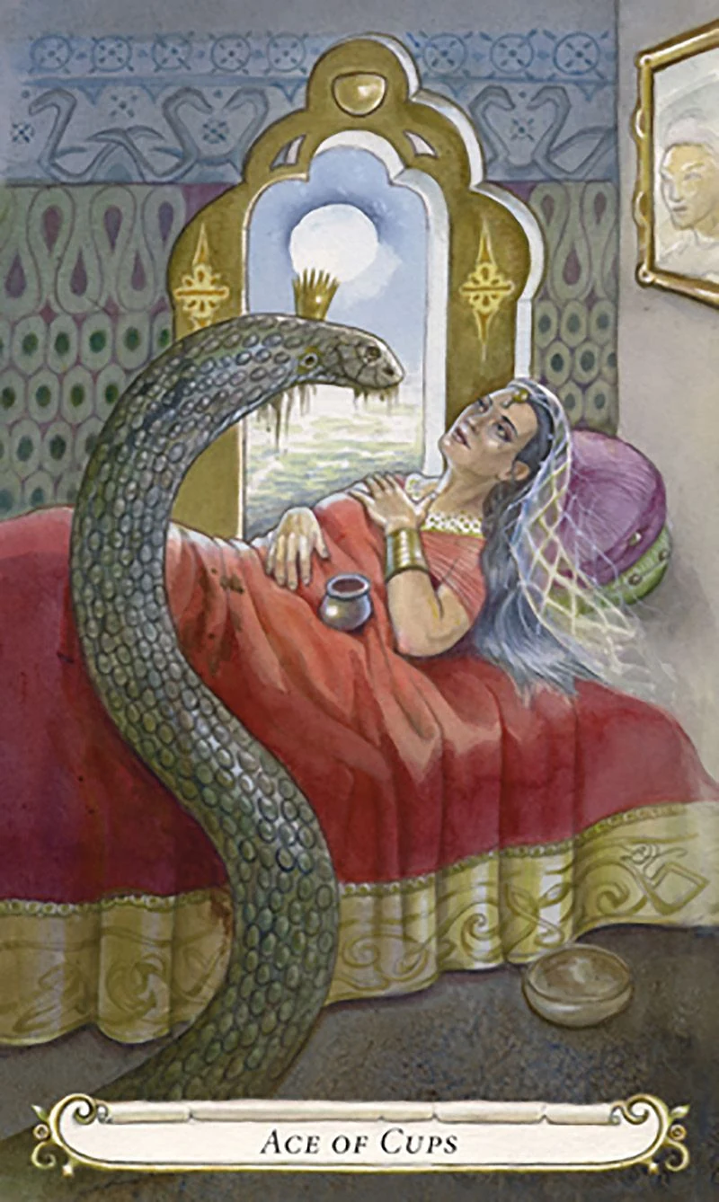 Ace of Cups card from The Fairy Tale Tarot by Lisa Hunt