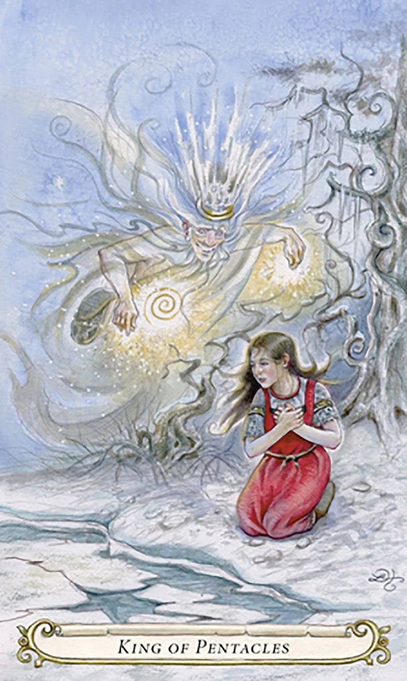 King of Pentacles card from The Fairy Tale Tarot by Lisa Hunt