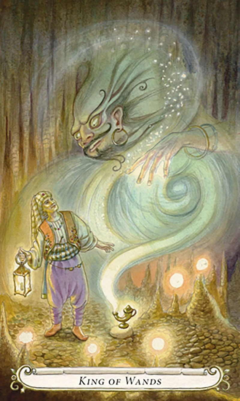 King of Wands card from The Fairy Tale Tarot by Lisa Hunt