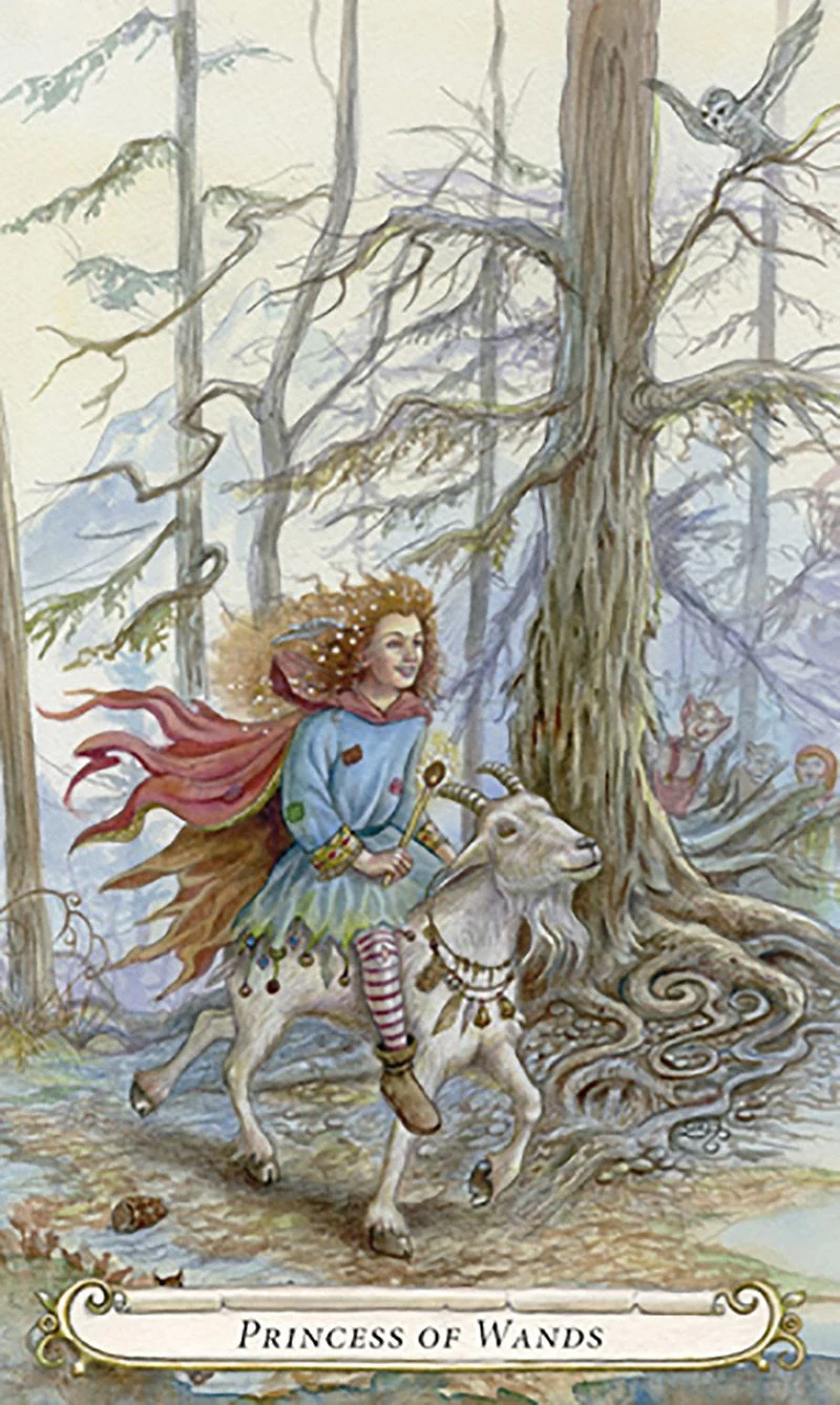 Princess of Wands card from The Fairy Tale Tarot by Lisa Hunt