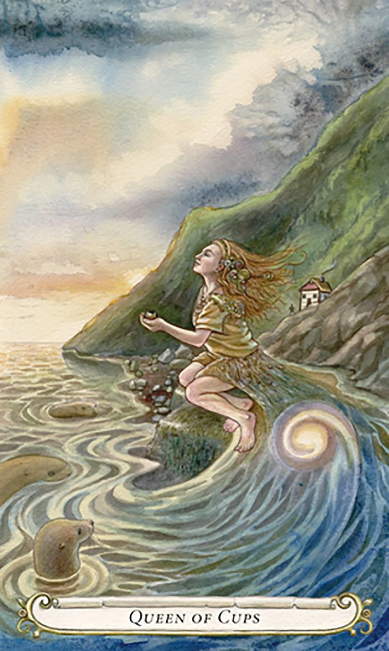 Queen of Cups card from The Fairy Tale Tarot by Lisa Hunt