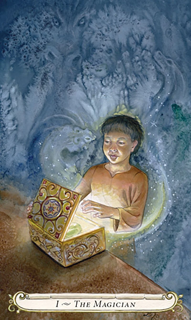 The Magician card from The Fairy Tale Tarot by Lisa Hunt