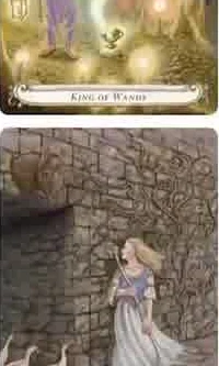 Fairy Tale Tarot card 16 from the Triskova Fairy Tale Tarot deck