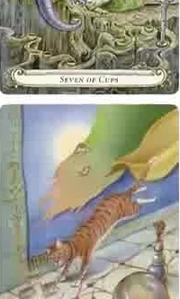 Fairy Tale Tarot card 18 from the Triskova Fairy Tale Tarot deck