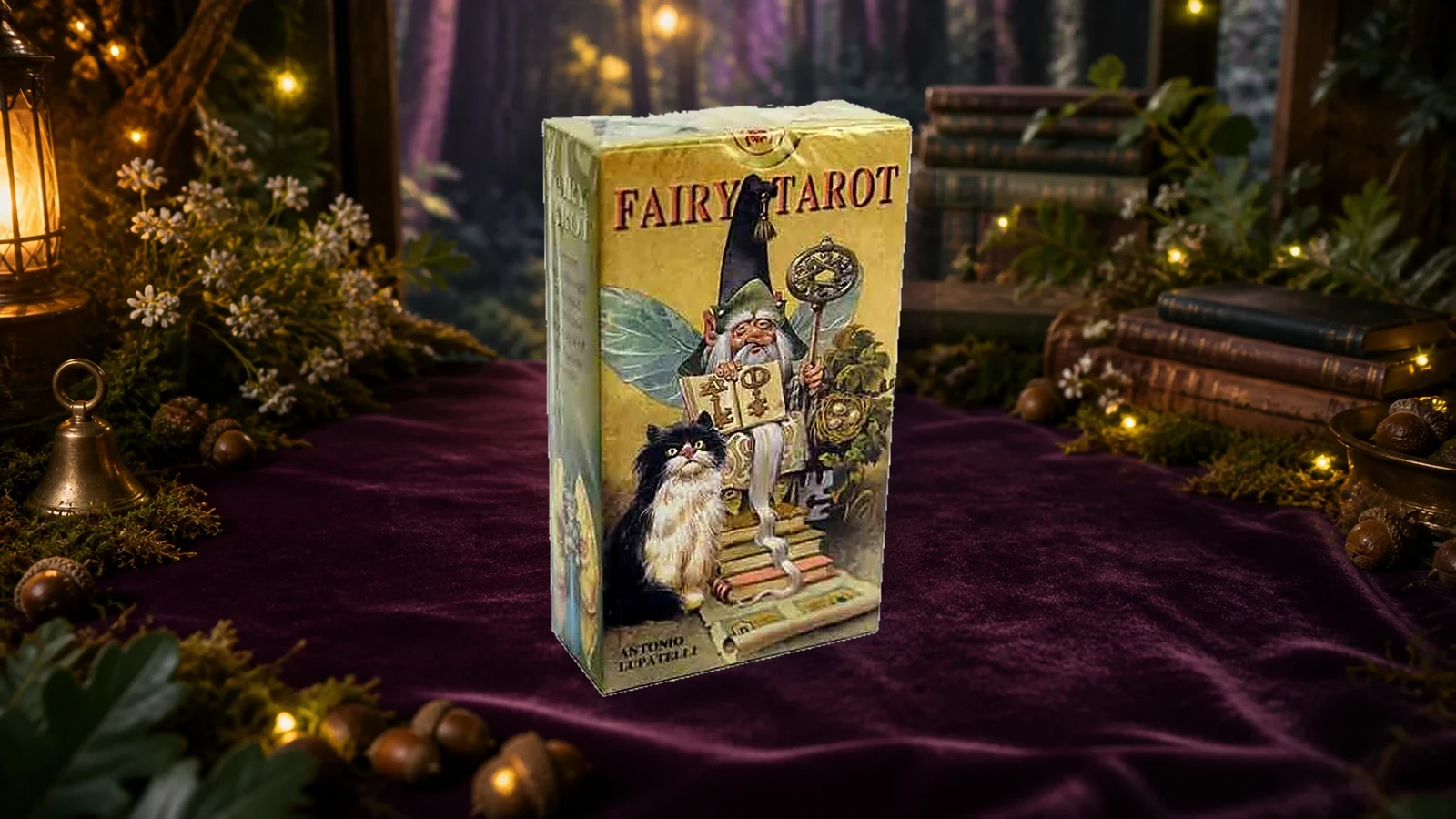 Vintage Fairy Tarot Alligo box in an enchanted woodland setting Vintage Fairy Tarot Alligo box in an enchanted woodland setting