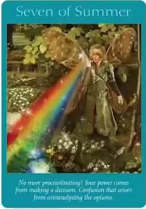 The Magician card from the Fairy Tarot deck