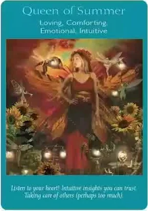 The Empress card from the Fairy Tarot deck
