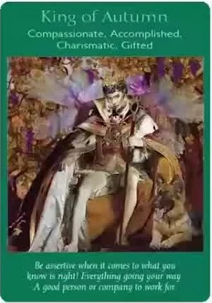 The Lovers card from the Fairy Tarot deck