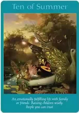The Chariot card from the Fairy Tarot deck