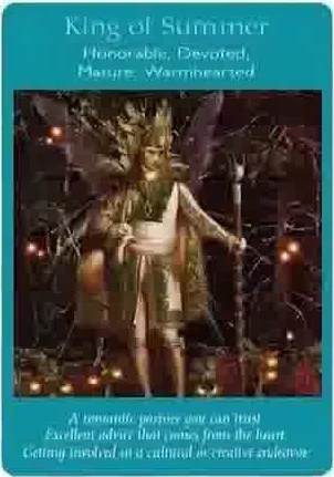 Two of Wands card from the Fairy Tarot deck