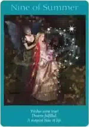 Seven of Wands card from the Fairy Tarot deck