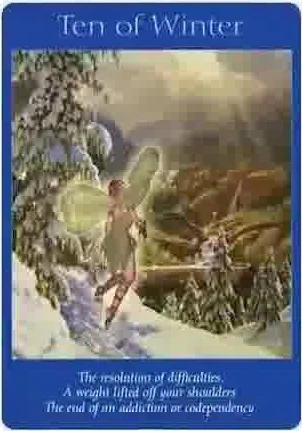 Four of Cups card from the Fairy Tarot deck