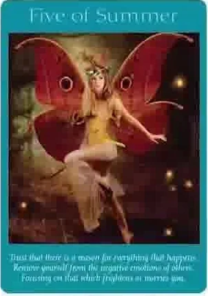 Nine of Cups card from the Fairy Tarot deck