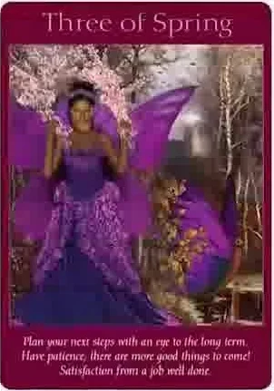 Queen of Cups card from the Fairy Tarot deck