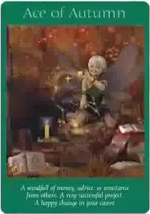 Ace of Pentacles card from the Fairy Tarot deck