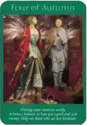 Nine of Pentacles card from the Fairy Tarot deck