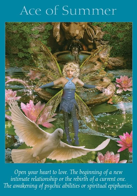 Ace of Summer – Fairy Tarot by Radleigh Valentine tarot deck card on TarotFans.com