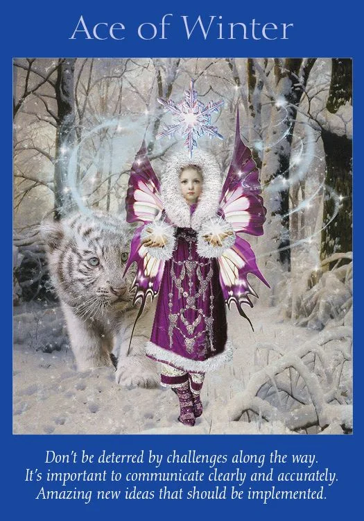 Ace of Winter – Fairy Tarot by Radleigh Valentine tarot deck card on TarotFans.com