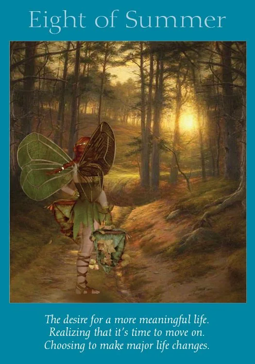 Eight of Summer – Fairy Tarot by Radleigh Valentine tarot deck card on TarotFans.com