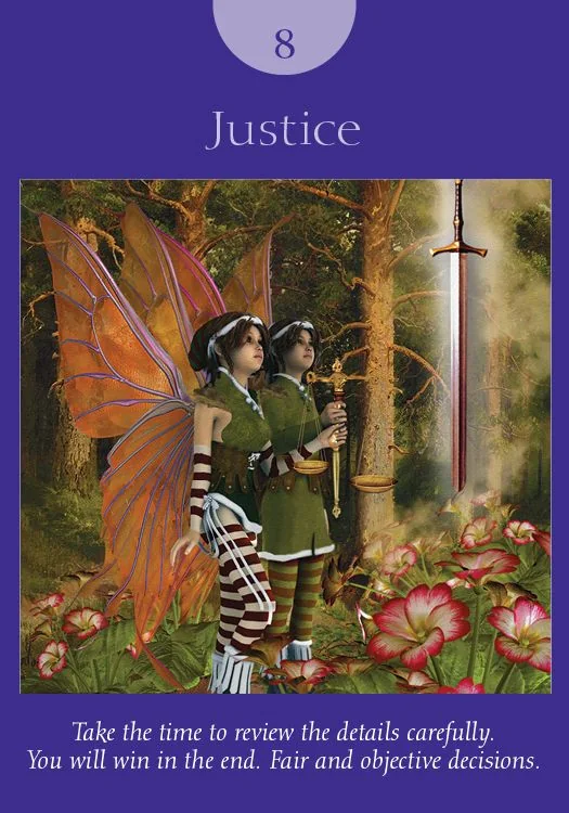 Justice – Fairy Tarot by Radleigh Valentine tarot deck card on TarotFans.com