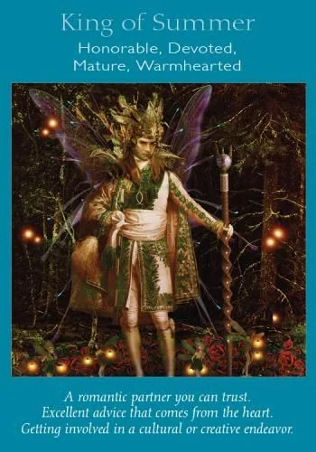 King of Summer – Fairy Tarot by Radleigh Valentine tarot deck card on TarotFans.com