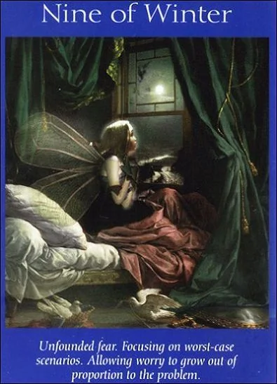 Nine of Winter – Fairy Tarot by Radleigh Valentine tarot deck card on TarotFans.com