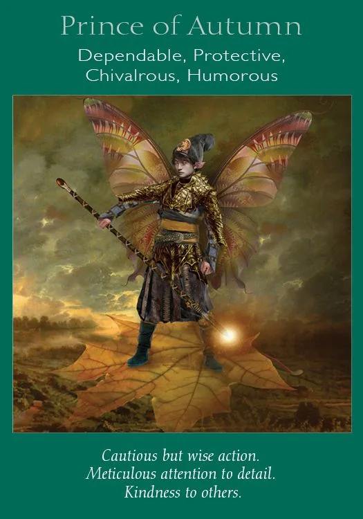 Prince of Autumn – Fairy Tarot by Radleigh Valentine tarot deck card on TarotFans.com