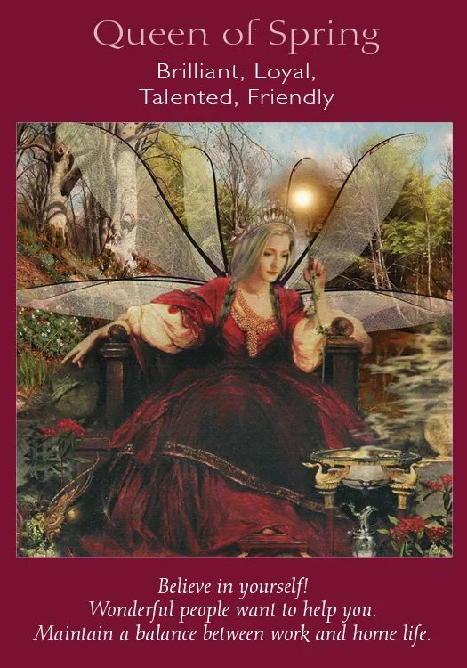 Queen of Spring – Fairy Tarot by Radleigh Valentine tarot deck card on TarotFans.com