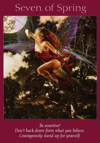 Seven of Spring – Fairy Tarot by Radleigh Valentine tarot deck card on TarotFans.com