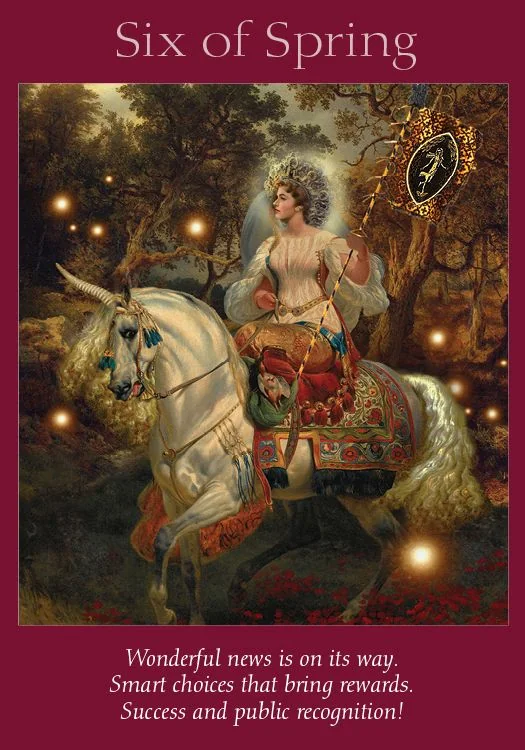 Six of Spring – Fairy Tarot by Radleigh Valentine tarot deck card on TarotFans.com