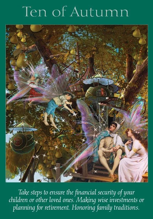 Ten of Autumn – Fairy Tarot by Radleigh Valentine tarot deck card on TarotFans.com