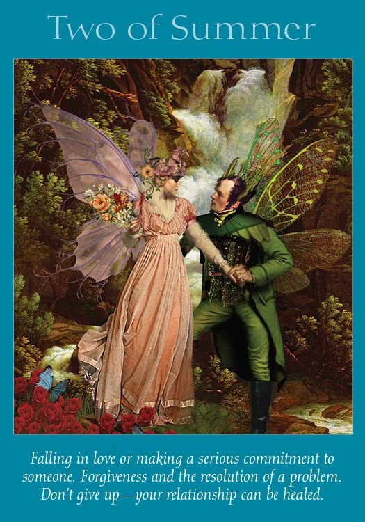Two of Summer – Fairy Tarot by Radleigh Valentine tarot deck card on TarotFans.com
