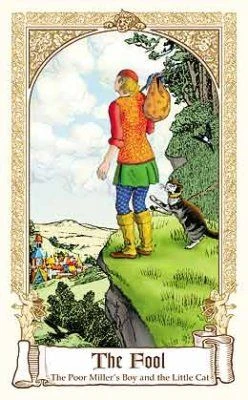 The Fairytale Tarot Review 80 The Fool — The Poor Miller's Boy and the Little Cat