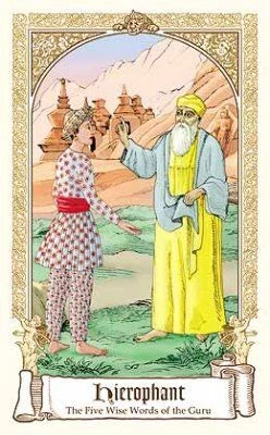 The Hierophant — The Five Wise Words of the Guru card from The Fairytale Tarot by Karen Mahony, Alex Ukolov and Irena Triskova