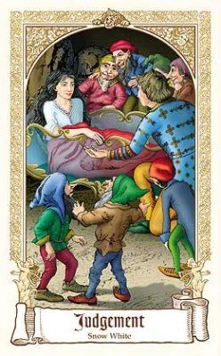 Judgement — Snow White card from The Fairytale Tarot by Karen Mahony, Alex Ukolov and Irena Triskova