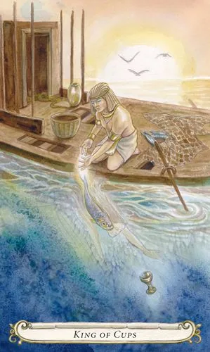 King of Cups card from the Fairy Tale Tarot by Lisa Hunt deck
