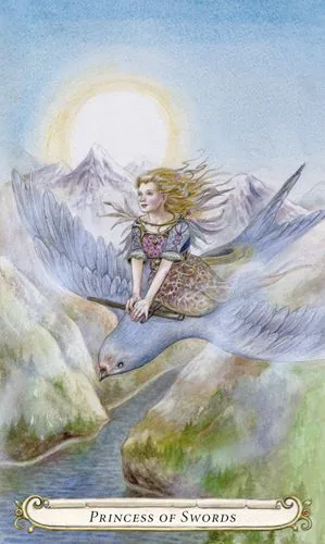 Princess of Swords card from the Fairy Tale Tarot by Lisa Hunt deck