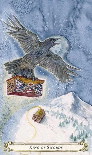 King of Swords card from the Fairy Tale Tarot by Lisa Hunt deck