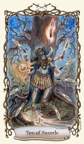 Card 19 card from the Fantastical Creatures Tarot deck