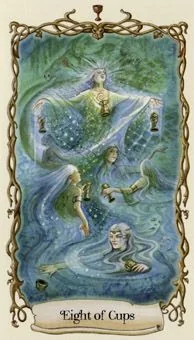 Eight of Cups - Fantastical Creatures Tarot - Tarot Deck by D. J. Conway and Lisa Hunt
