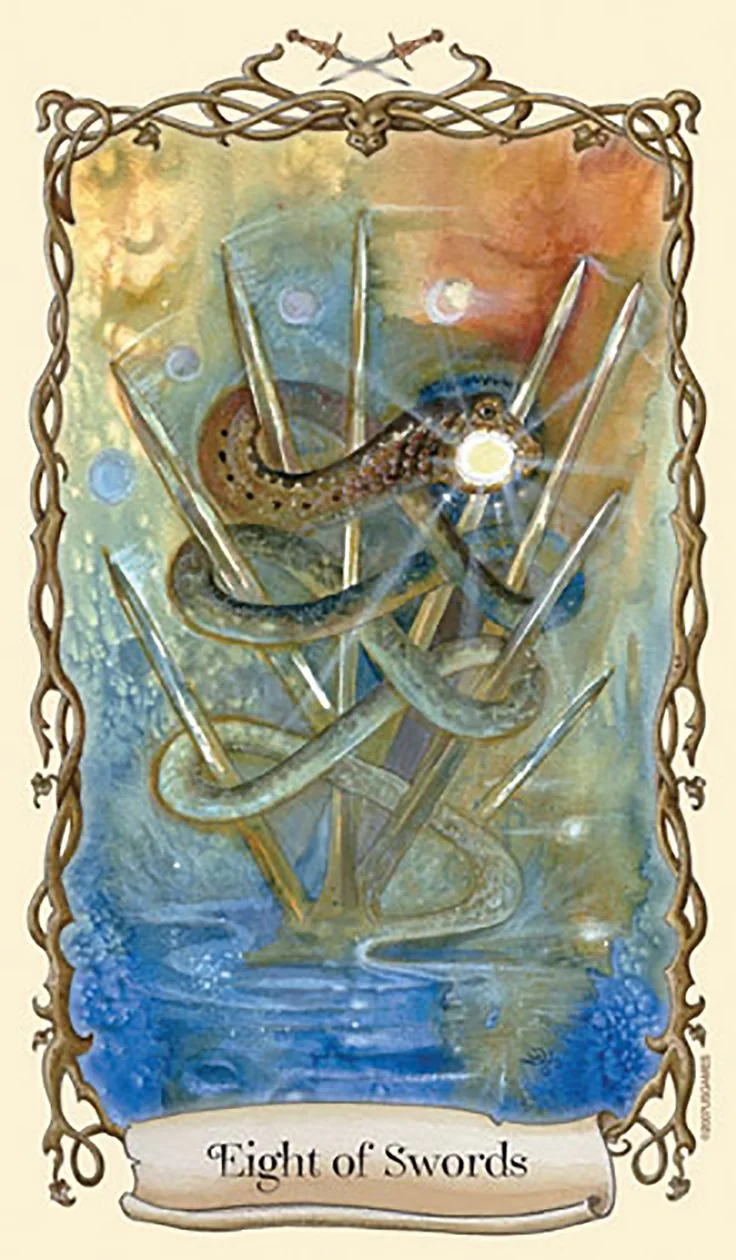 Eight of Swords - Fantastical Creatures Tarot - Tarot Deck by D. J. Conway and Lisa Hunt