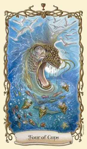 Four of Cups - Fantastical Creatures Tarot - Tarot Deck by D. J. Conway and Lisa Hunt