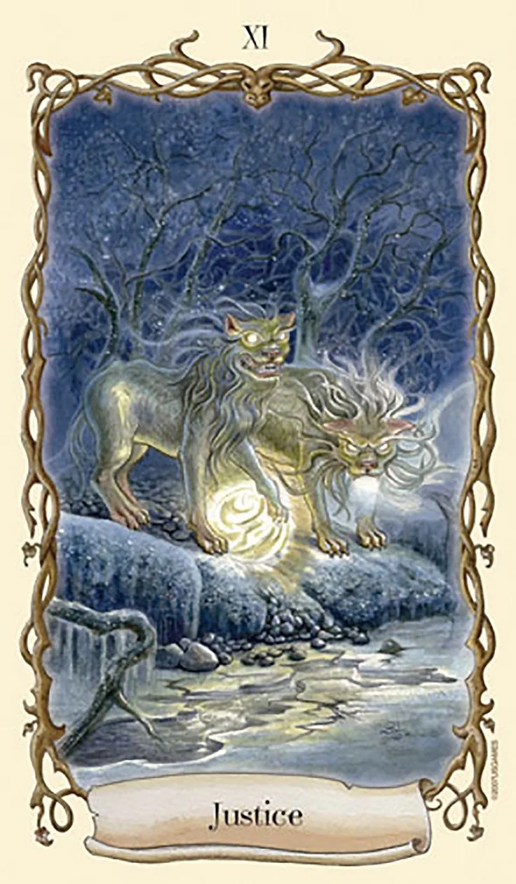 Justice - Fantastical Creatures Tarot - Tarot Deck by D. J. Conway and Lisa Hunt